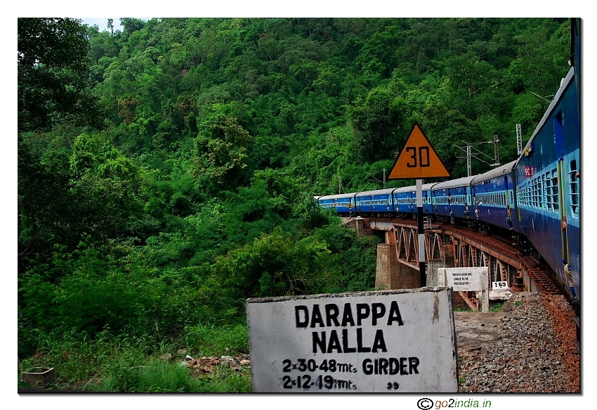 Train journey in Araku valley of Visakhapatnam Andhrapradesh India