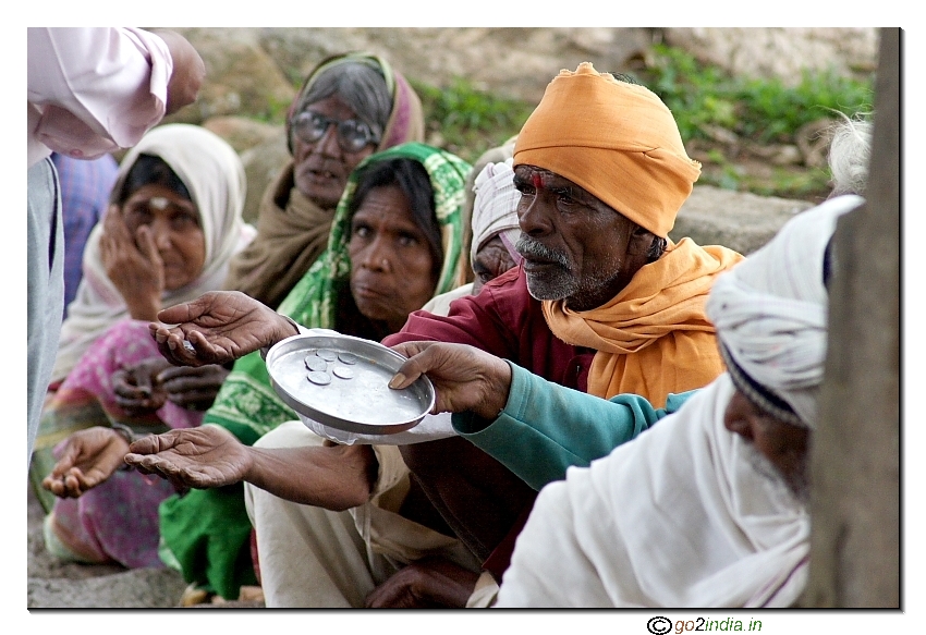 Beggars asking money