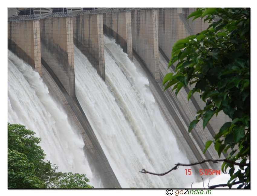 Sriselam Dam water coming out in all gates