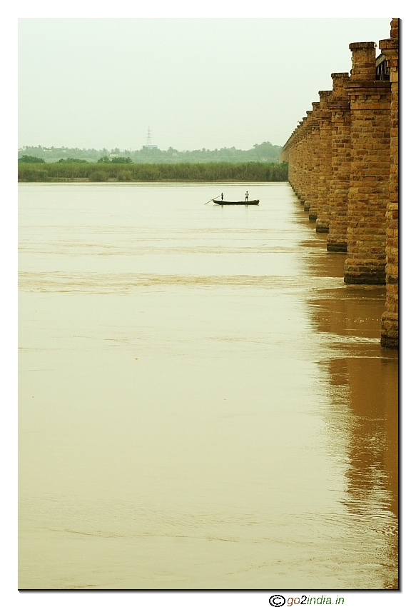 Old bridge shot at Rajahmundry in Godavari river