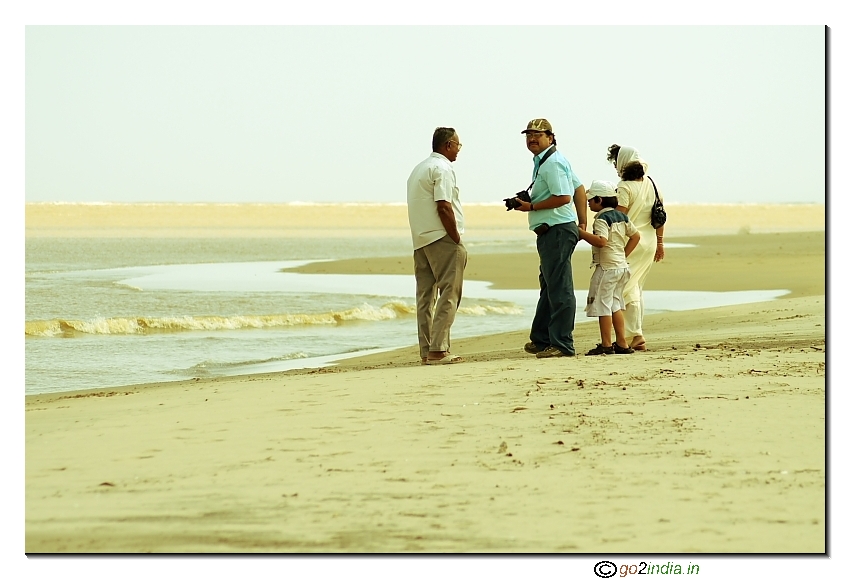 Visitors at Antarvedi in Vasishta Godavari in Andhrapradesh