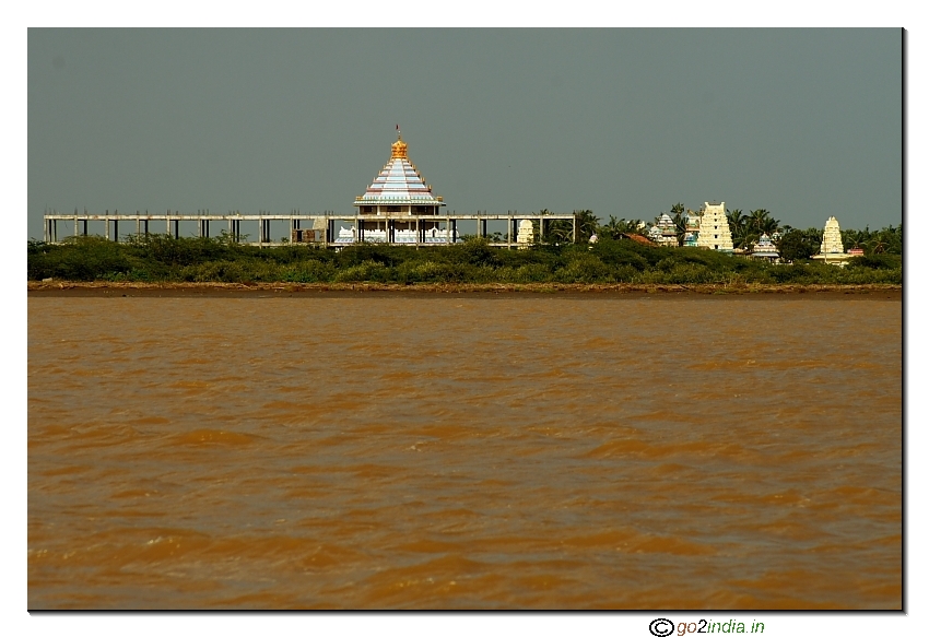Vasishta mandir and Lakshminarasimha temples view from Godavari