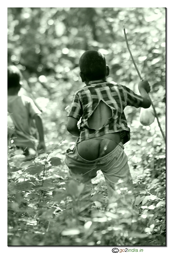 Boy roaming around in the hills of Simhachalam