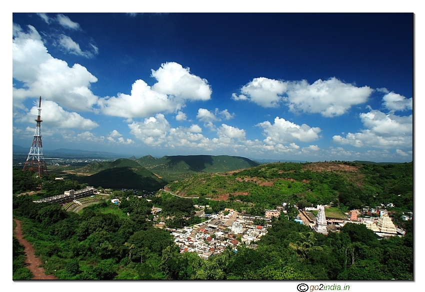 Simhachalam temple view from hill top