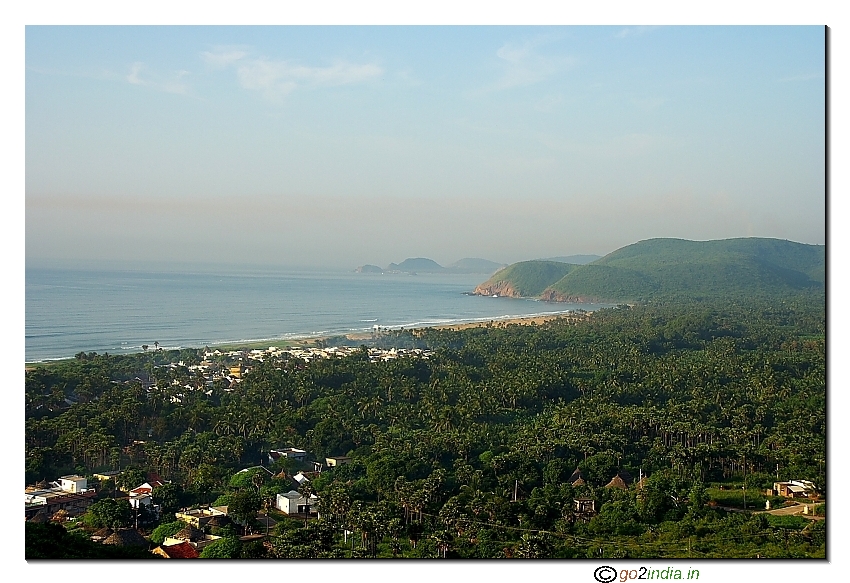 Yarada beach early morning view from Dolphin nose in Vizag