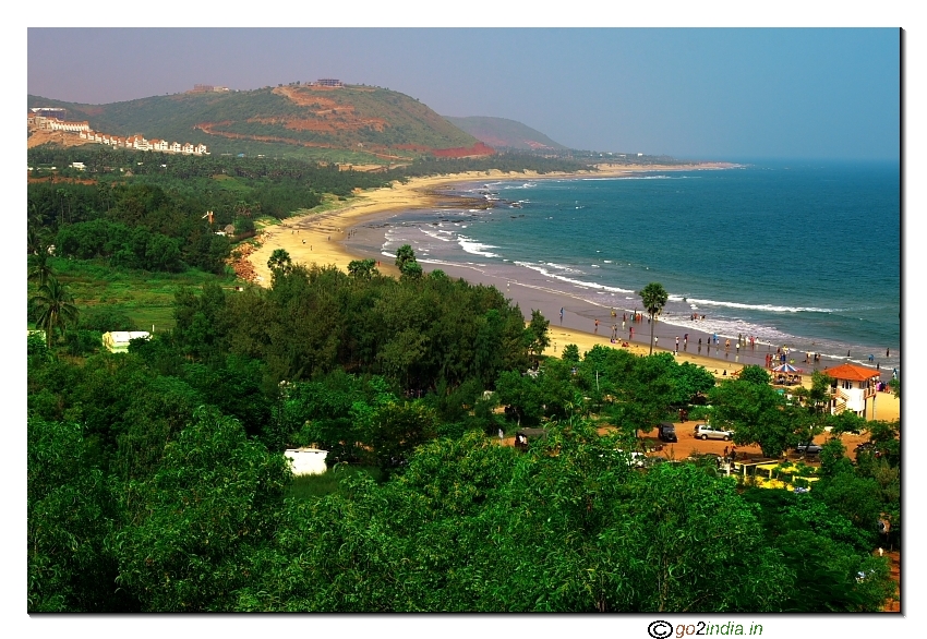 Rishi konda beach view from punnami APTDC vizag