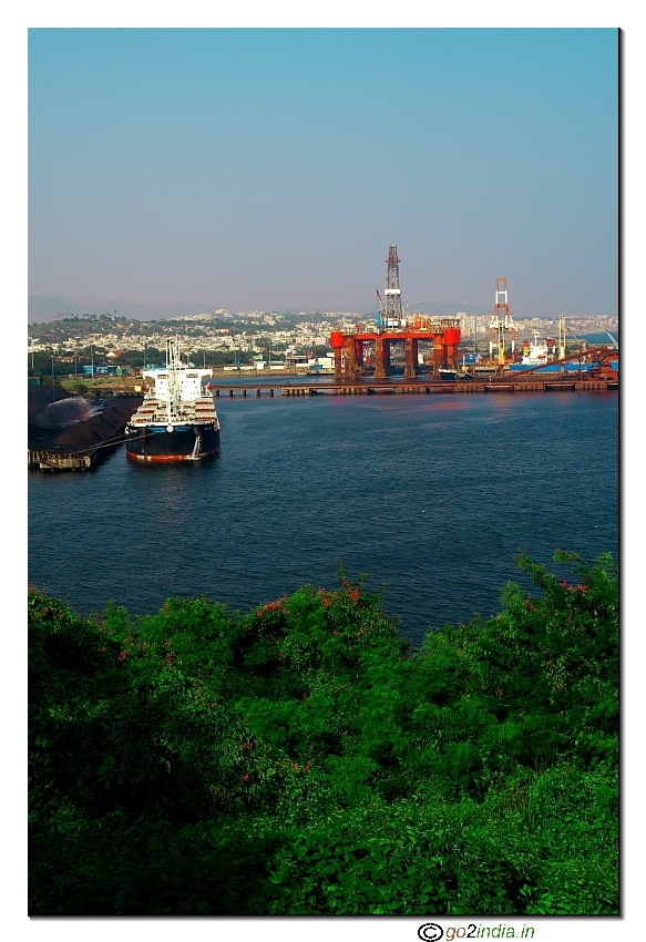 Ships at port area 