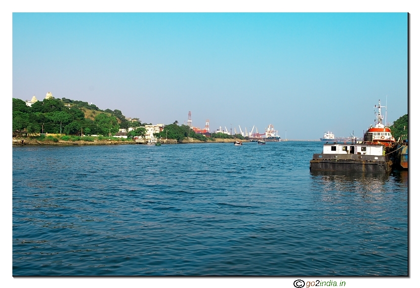 Sagara Kanakadurga temple beach view near crossing area