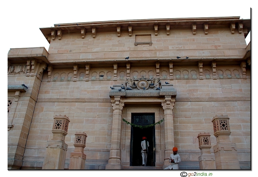 Museum entrance at Umaid Bhawan Palace