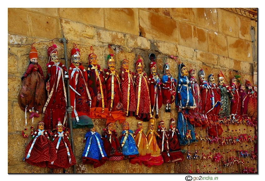 Puppets for sale at Jaisalmer Palace