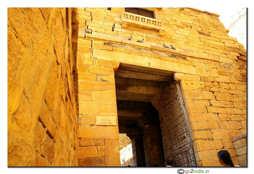 Jaisalmer fort entrance door
