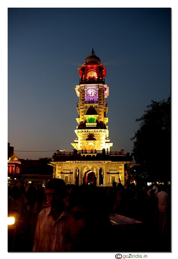 Clock tower of Jadhpur at evening
