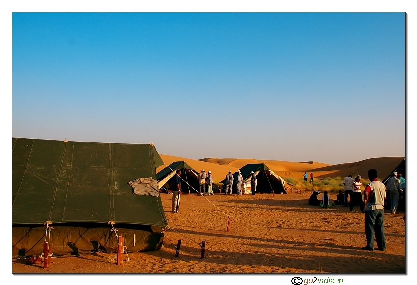 Camp site during trekking at Desert