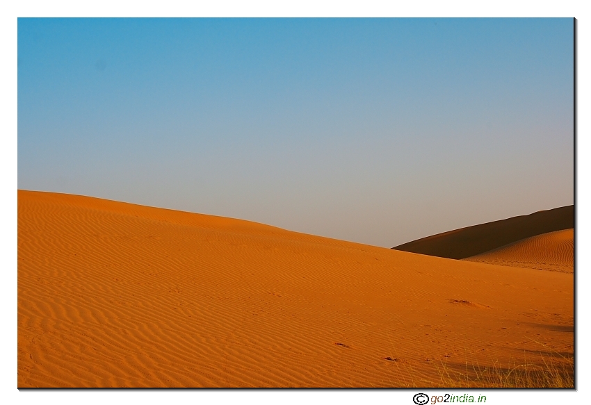 Sunset light on Sand at Desert 