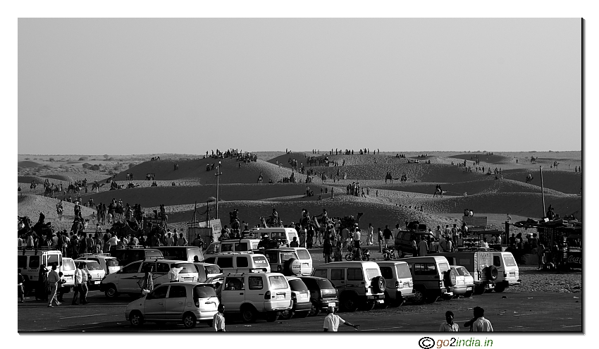 Vechile parking place near Sam Sand dunes