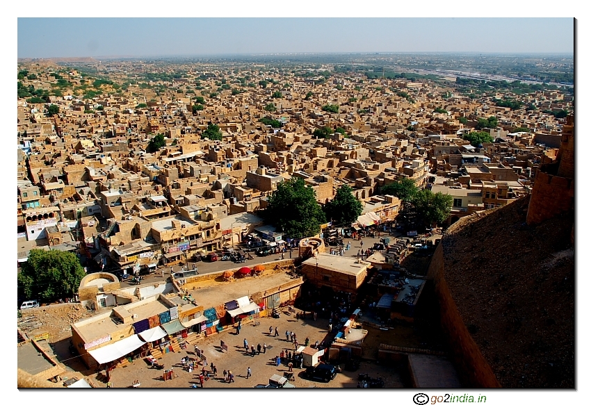 View of Jaislamer town from the fort top