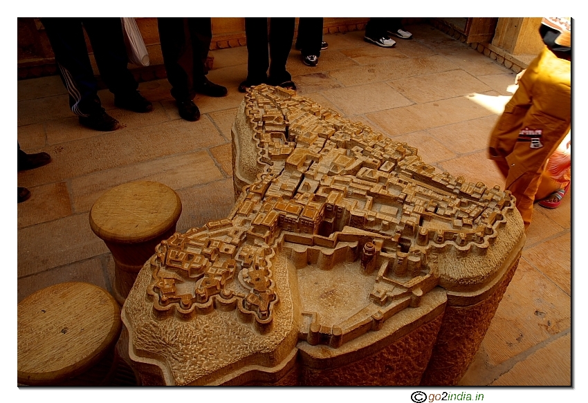 Carved map of the fort at Jaisalmer 