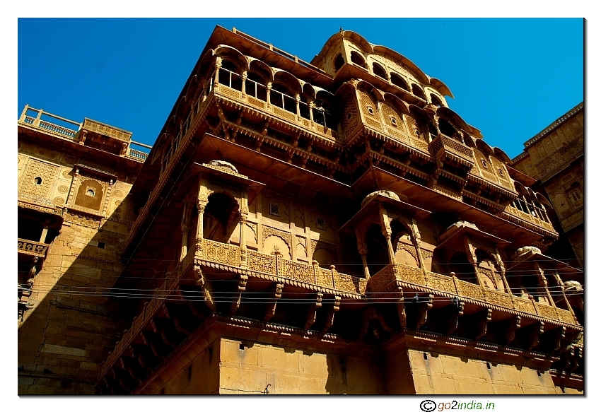 Raj-mahal inside Jaisalmer fort is converted as a Museum 
