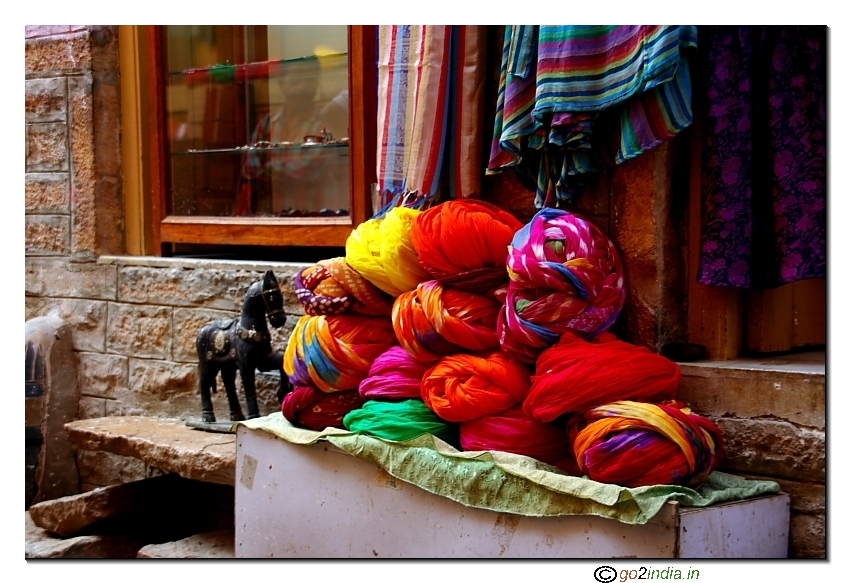 Turbans or Pagadis for sale inside Jaisalmer fort