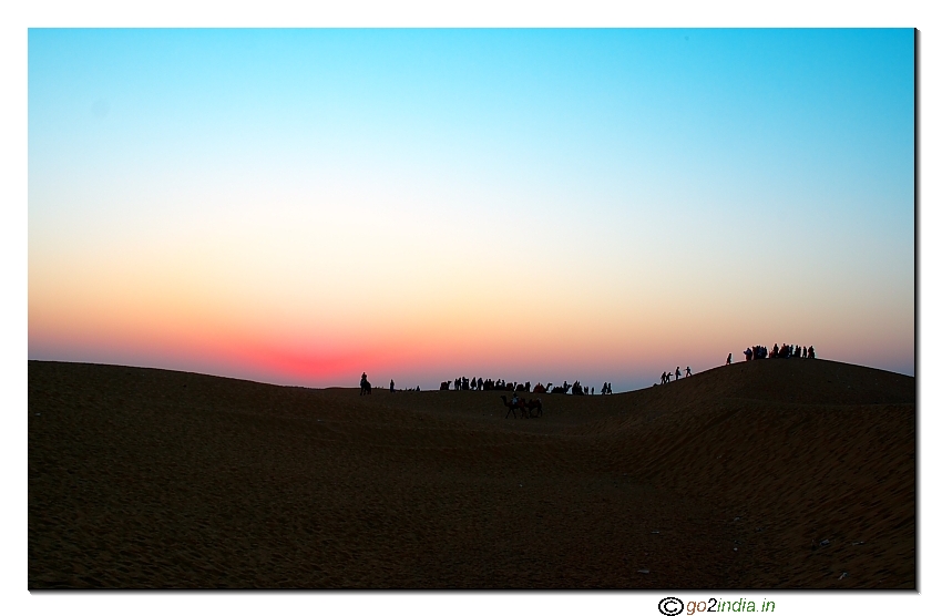 Sunset at Sam Sand dunes