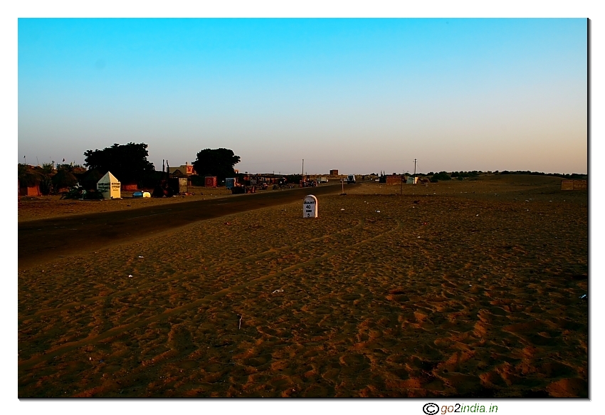 Morning sun light at Sam near Jaisalmer