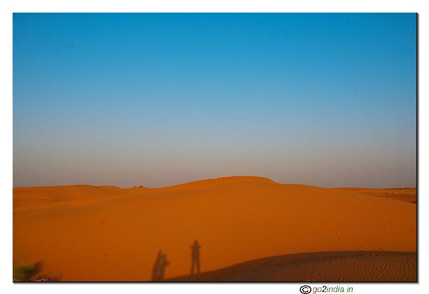 Sunset time light on Sand dunes
