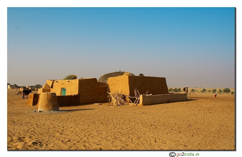 A house inside desert 