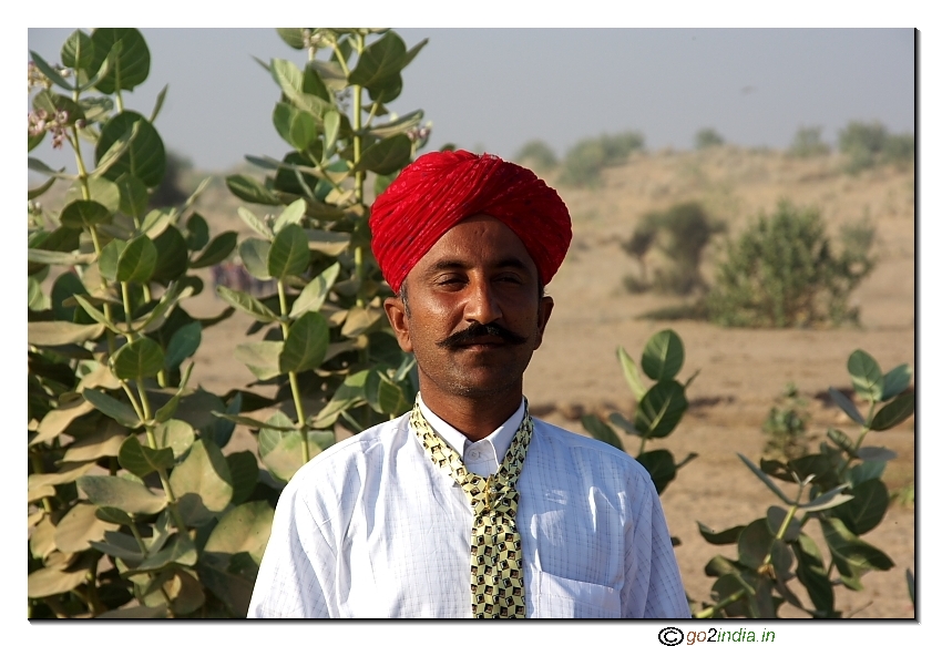 A villager at Dhaneli village