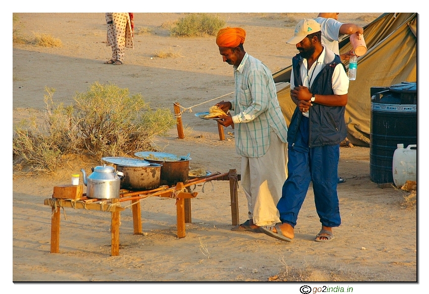 Morning breakfast at Hattar camp