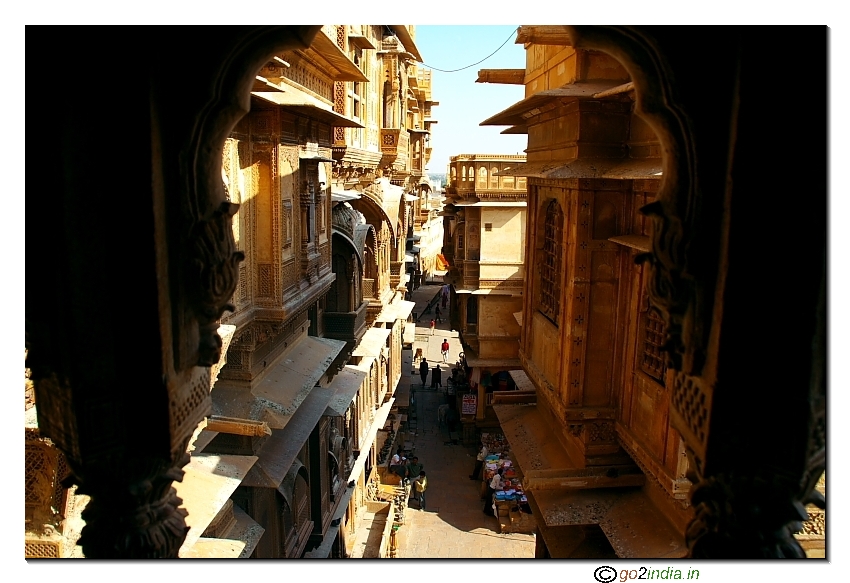 View from top of Patwan Ki Haveli