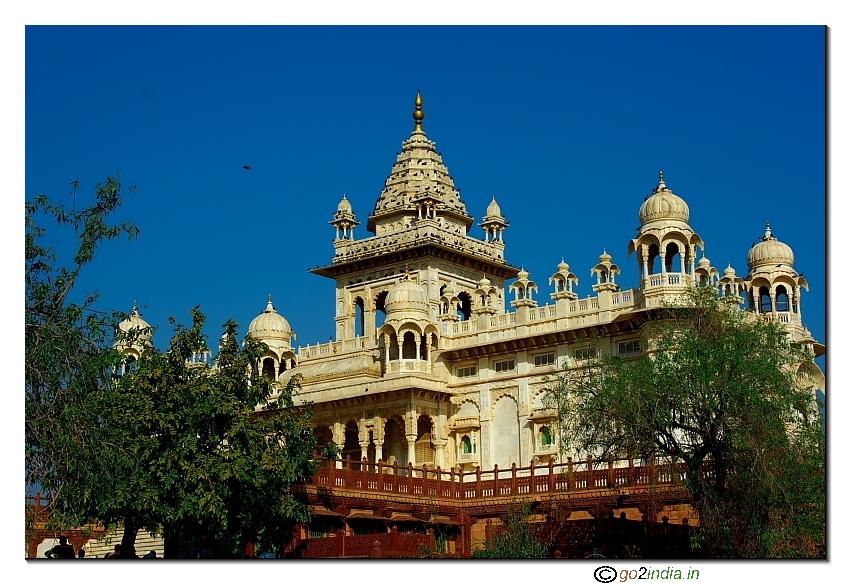 Main structure of Jaswant Thada at an angle