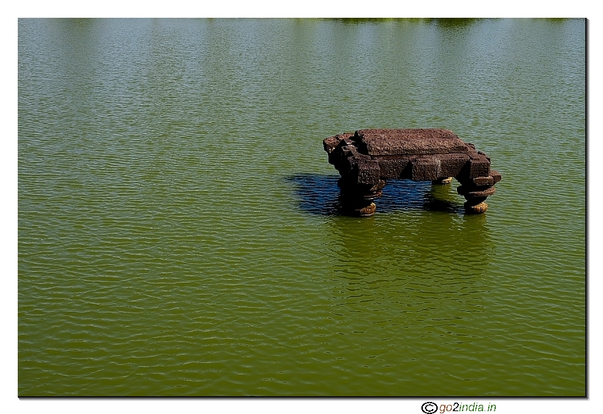 Pushkarni mantapam in lake Kumararama temple