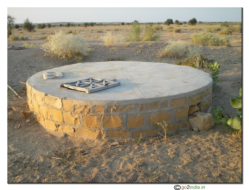 Rain water storage system in desert