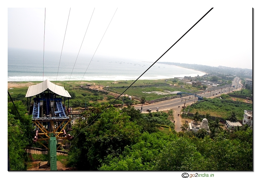 Vizag town view from cable car at kailasagiri