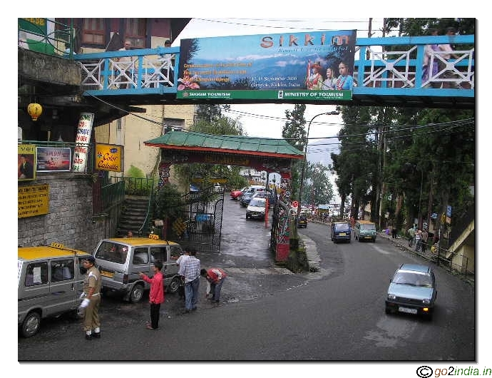 Gangtok town main market and tourist information center