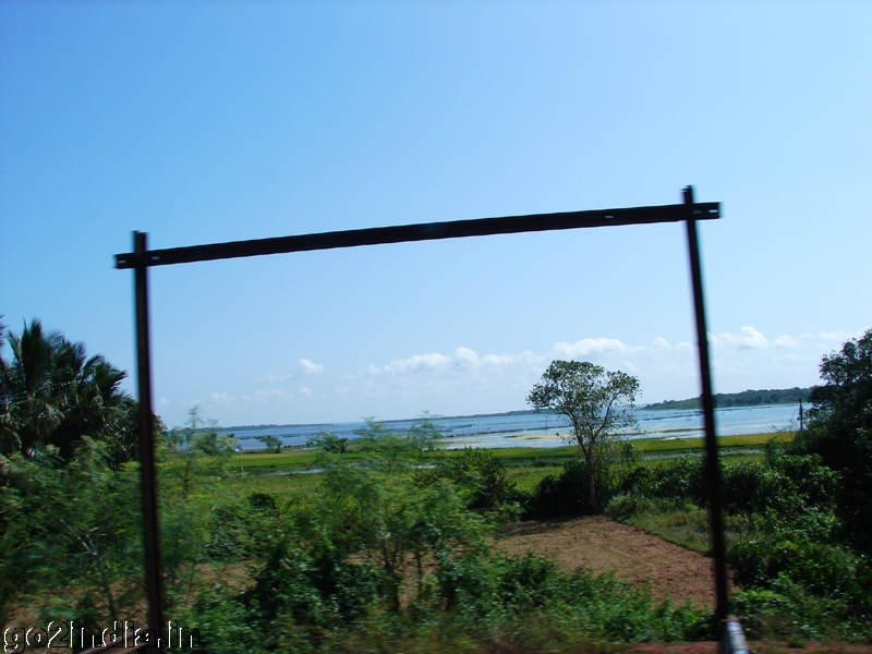 Lake under a gate