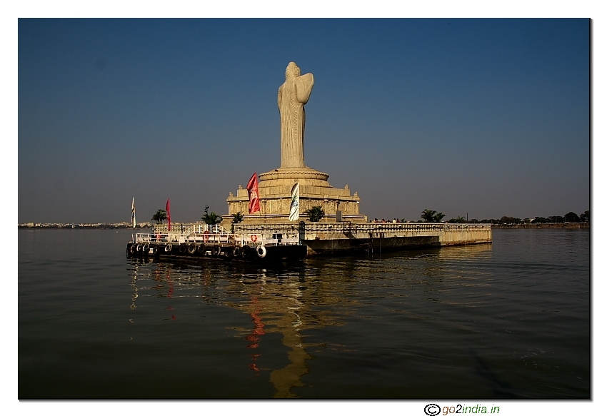 Buddha statue in Lake at Hyderabad 