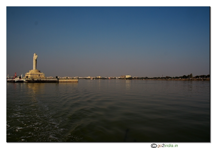 Buddha statue at Husen sagar Lake in Hyderabad 