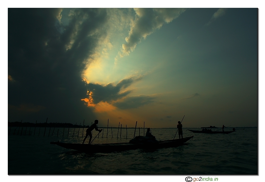 Dolphin sea view point at Satapada Chilika lake in Orissa