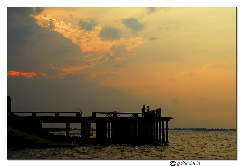 Evening view at Chilika lake, Satapada