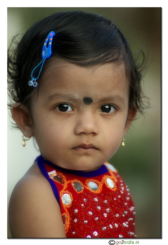 Baby girl vertical compo evening light
