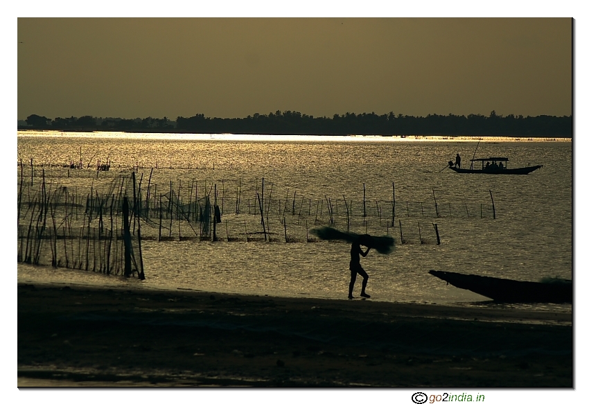 Chilika at Satapada side near Puri