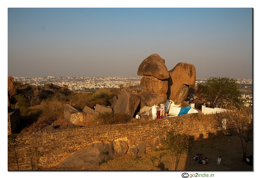 Top of the Golconda fort at Hyderabad