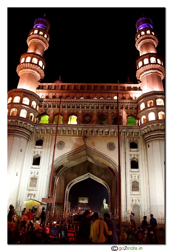 Charminar during night lighting