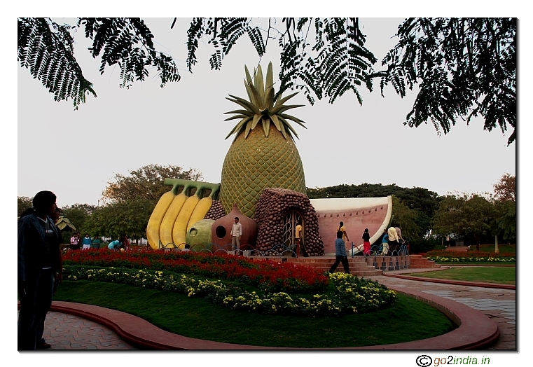 Beautiful artificial fruits at NTR Park