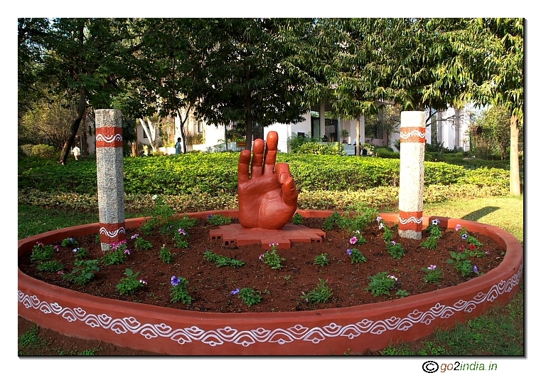 Inside campus of ni-msme the logo