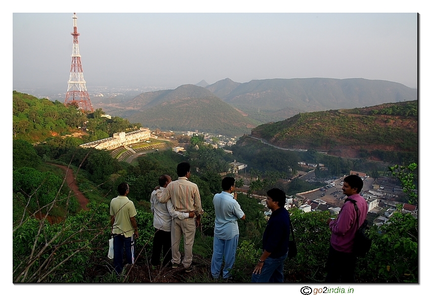 Simhachalam aerial view from trekking hill at Madhavadhara