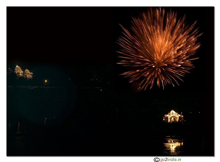 Fire works Suttur mutt Theppotsav Car and cattle festival