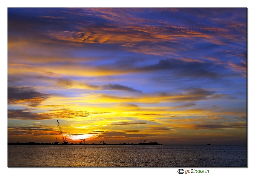 Gangavaram Beach during morning hours