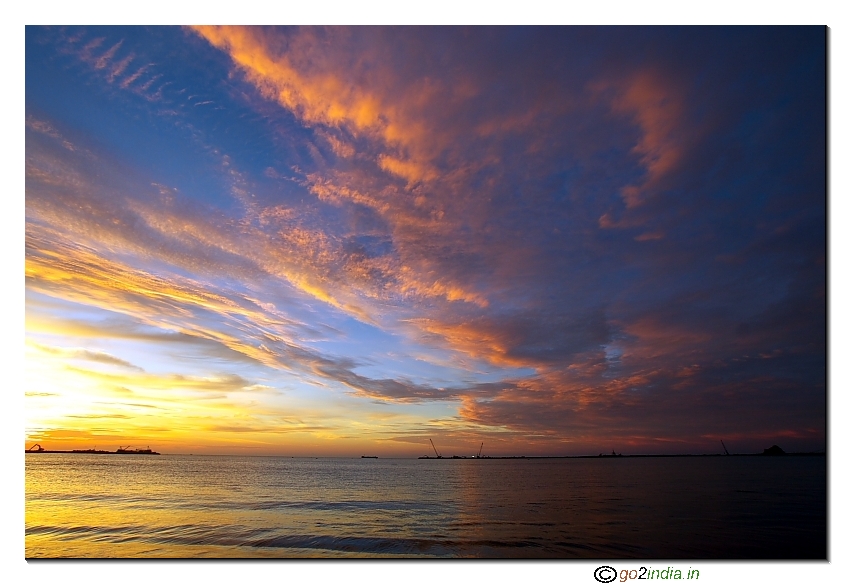 Port area in early morning